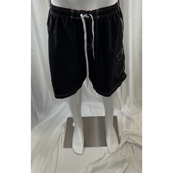 Speedo Marina Volley Short Swim Beach XL SWIM Black White Red 87-27 - Picture 3 of 15